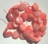 16 inch strand of 10mm Coral  Mother of Pearl Disks